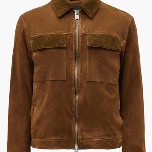 ALLSAINTS Cozza Regular Fit Suede Shirt Jacket